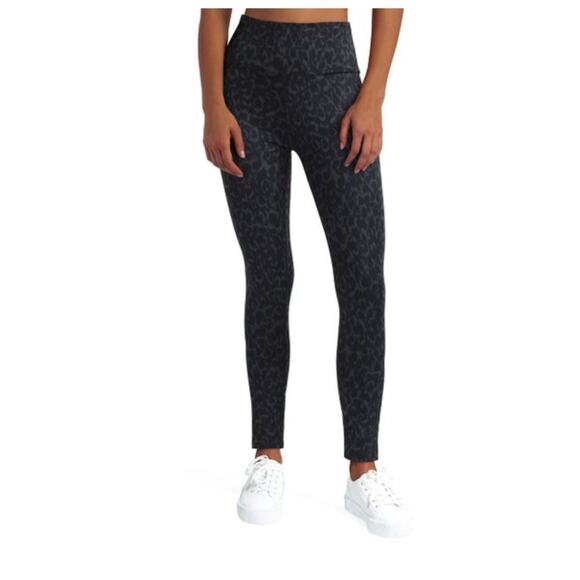 H Halston Studio legging leopard navy S - Picture 1 of 5